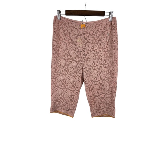 Free People Pants - Free People Intimately All Day Lace Capri Womens L Misty Rose Lace High Rise New